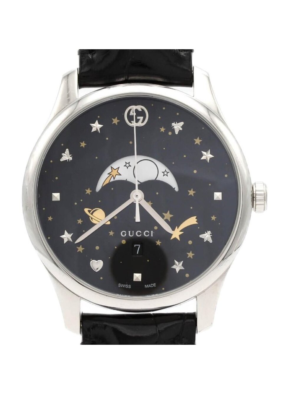 Gucci G-Timeless Moon Phase 126.3 SS Quartz Watch